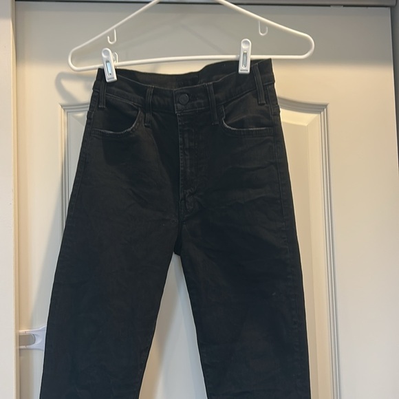 MOTHER Hustler Ankle Fray Black Not Guilty Jeans - Picture 4 of 9